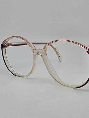 Metzler En Vogue 0617 616 Crystal Clear Red Black Stripe Eyeglasses Frame 58mm